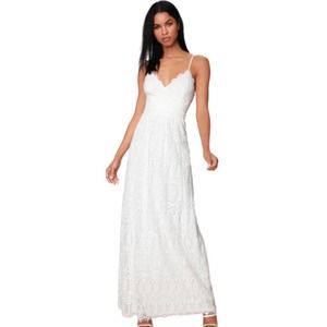 Lulus Unending Love White Lace Maxi Dress